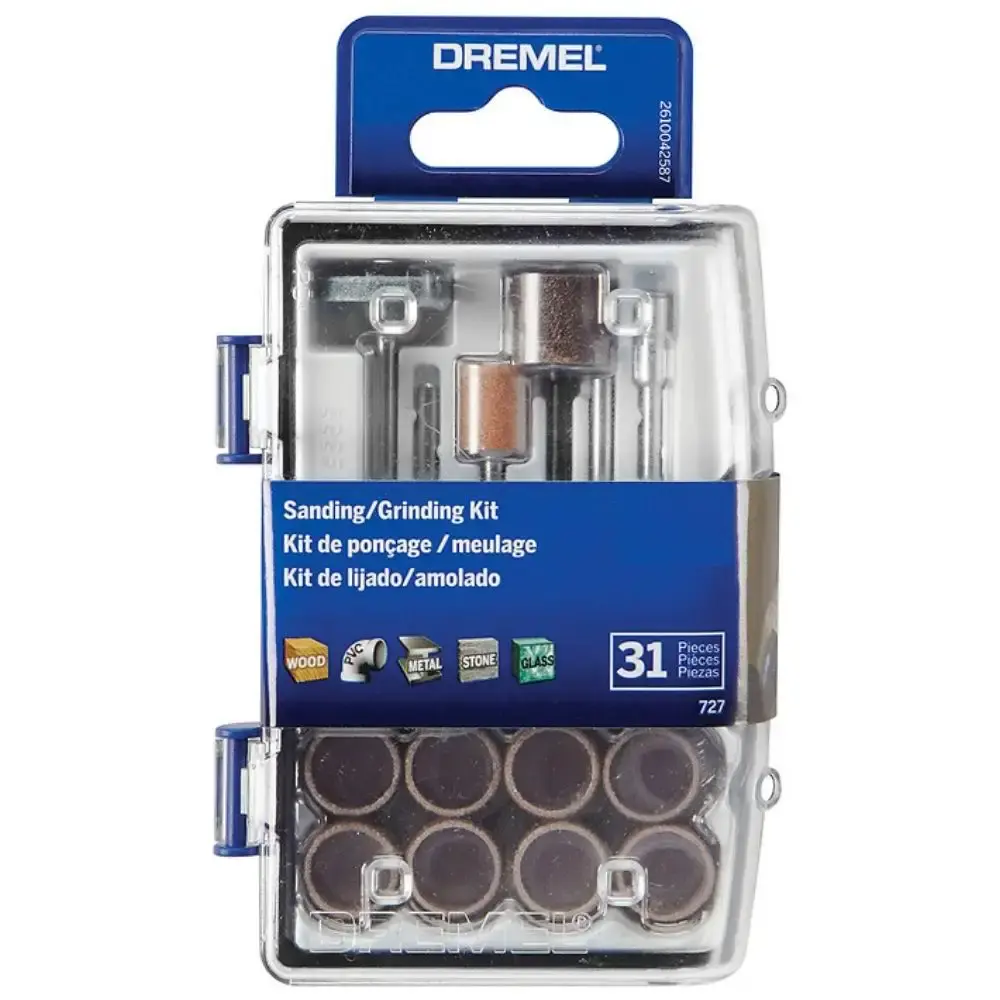 Kit para mini retífica 31 peças para lixar e afiar 727 Dremel — fotografia de referência