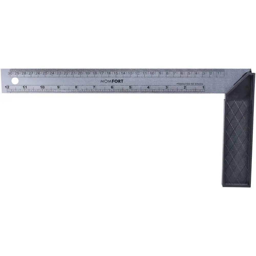 Esquadro 12″/30 cm com cabo de pvc 616012 Momfort — fotografia 2