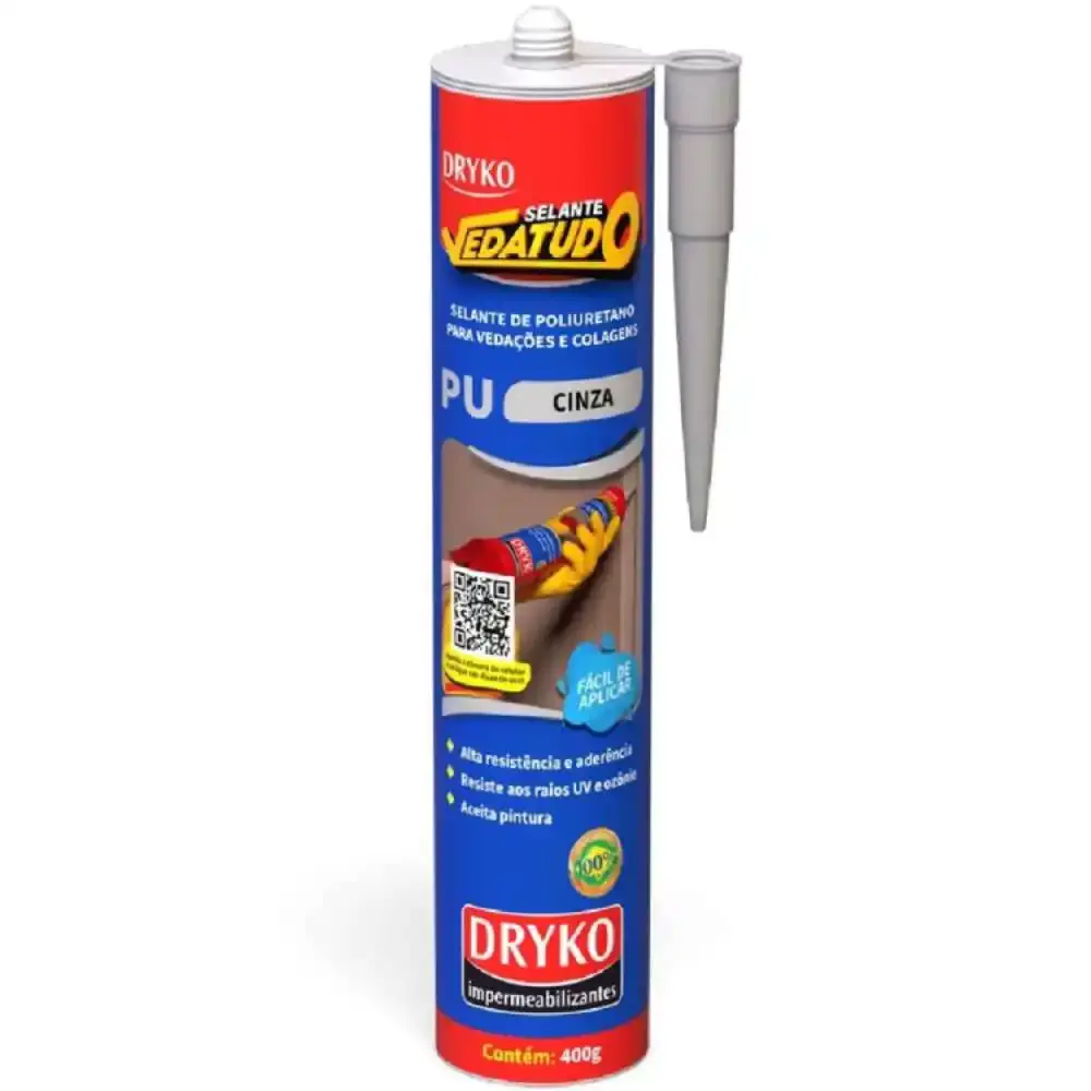 Selante Vedatudo PU 400 g Cinza DRYKO