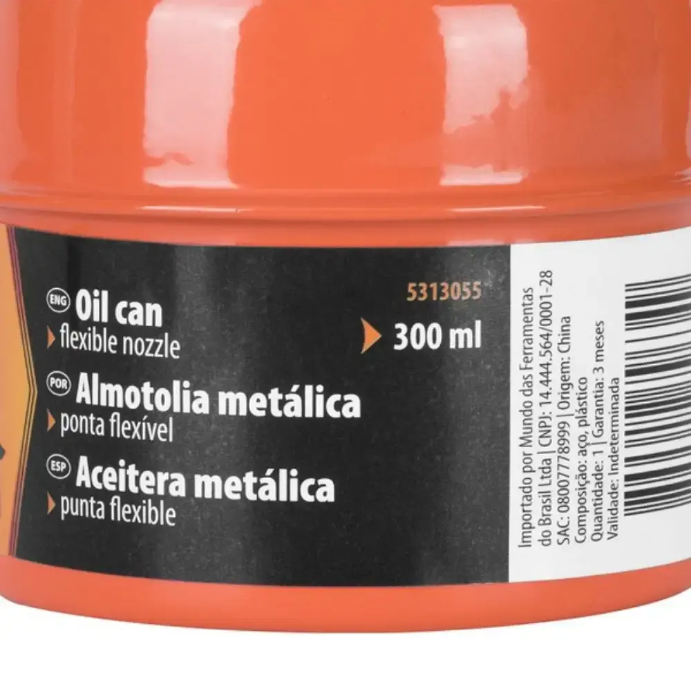Almotolia metálica 300 ML ponta flexível Sparta — fotografia 5