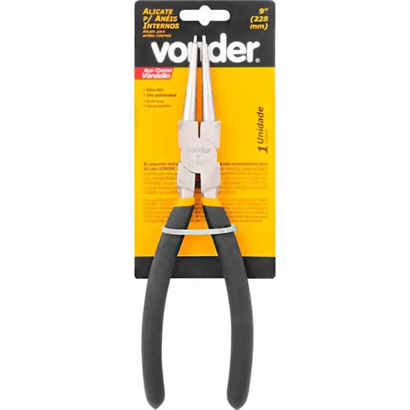 Alicate para anéis interno bico reto 7 POL (177 mm) Vonder — fotografia 3