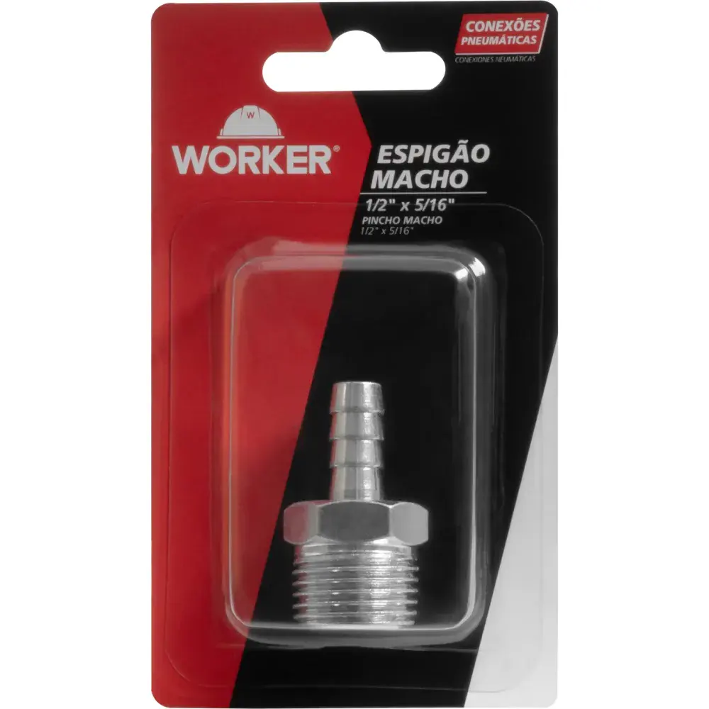 Espigão 1/2" x 5/16" macho 1 peça Worker — fotografia 10