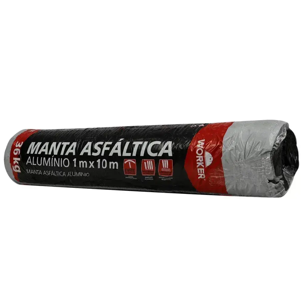 Manta asfáltica aluminizada 3MM 1MX10M Worker — fotografia 5