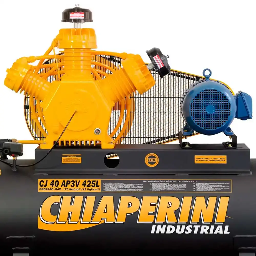 Compressor industrial 40 pés 10HP 425L 40AP3V RCH trifásico 748 Chiaperini — fotografia 2