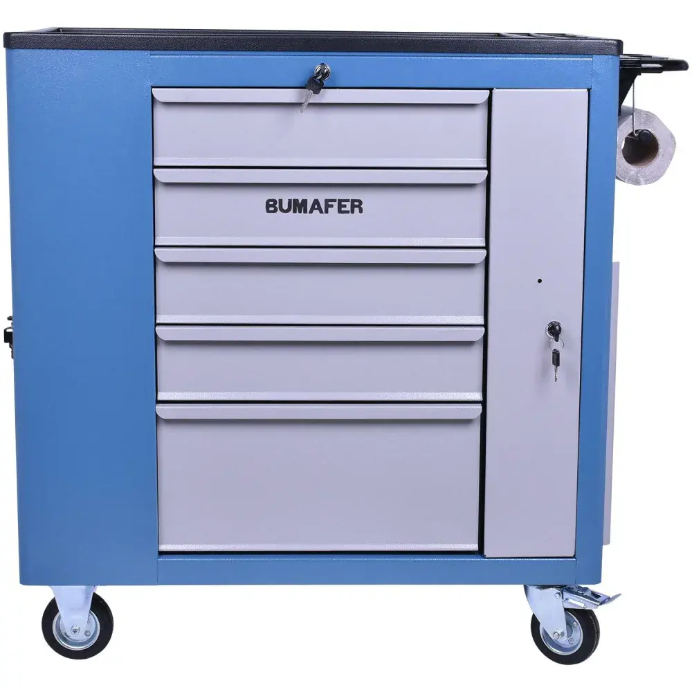 Carro oficina com 5 gavetas e painel 80X45X86CM CR-90 Bumafer