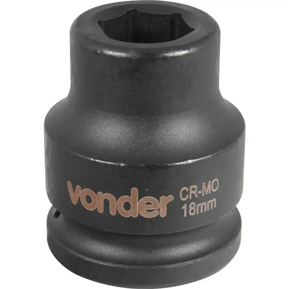 Soquete Sextavado de Impacto Encaixe 3/4 polegada 18Mm Cromado VONDER — fotografia 2