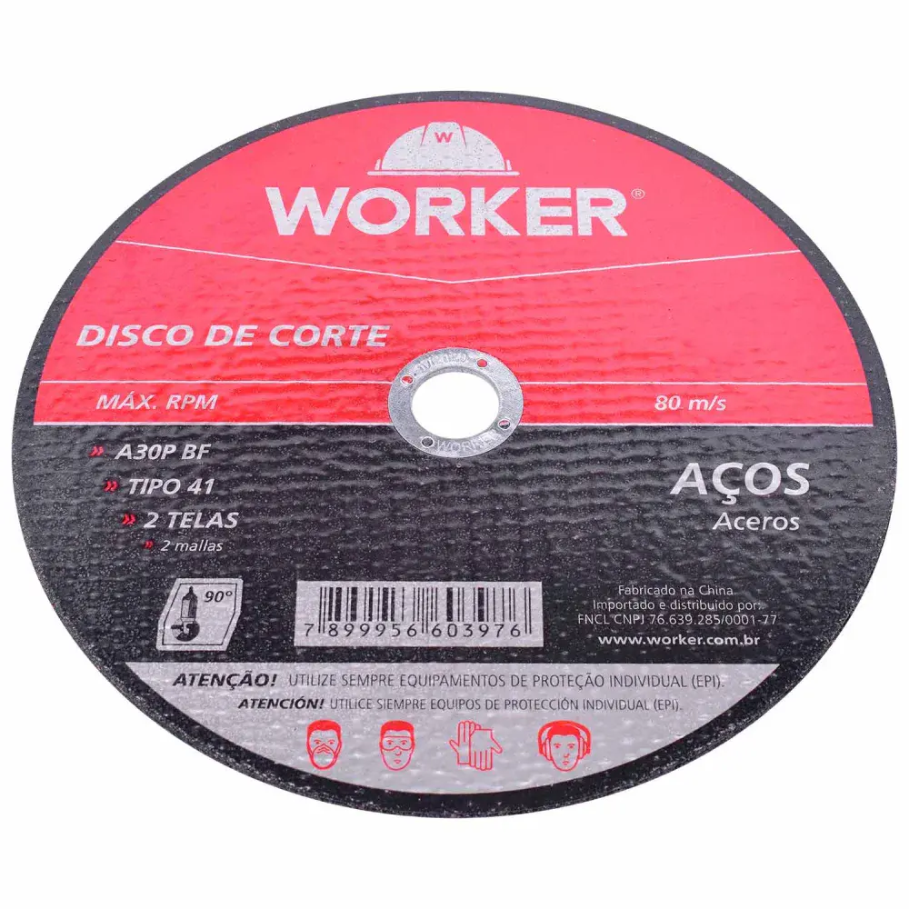 Disco de corte para aço 7 x 177,8MM Worker — fotografia 3