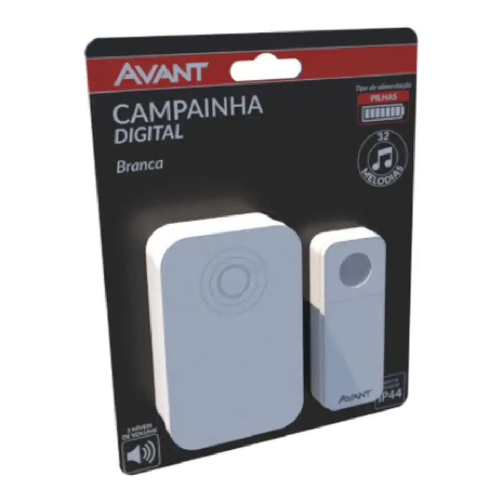 Campainha digital a pilha sem fio branco Avant — fotografia 4