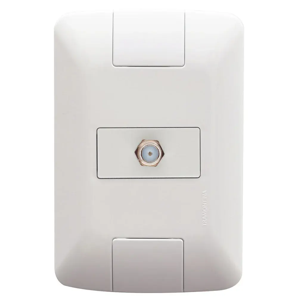 Conjunto de 1 tomadas tv-sat coaxial aria branco 250V Tramontina