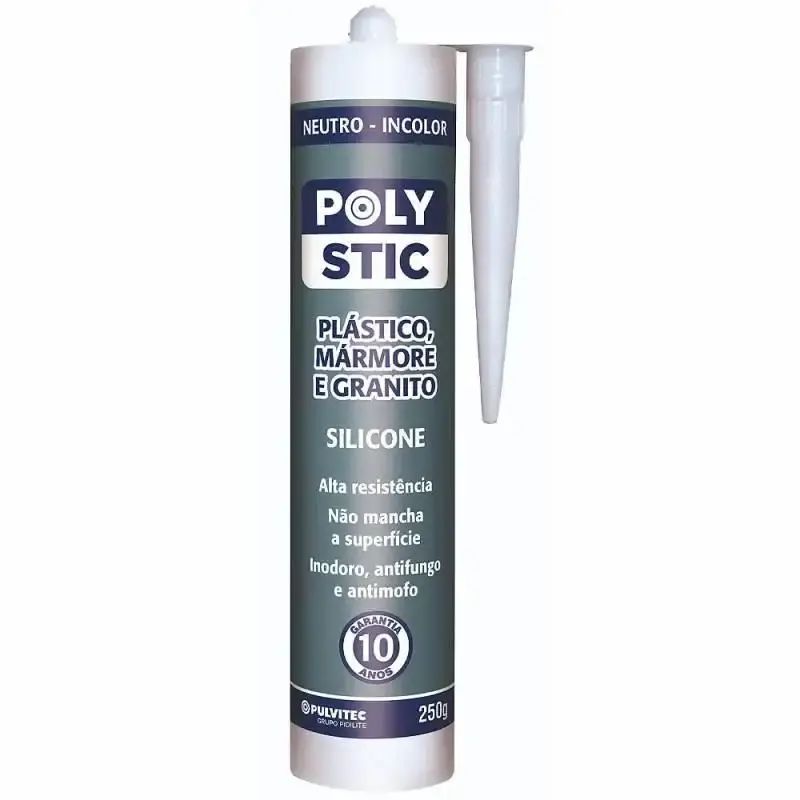Silicone incolor tubo 250G neutro para pedra mármore ZN142 Pulvitec