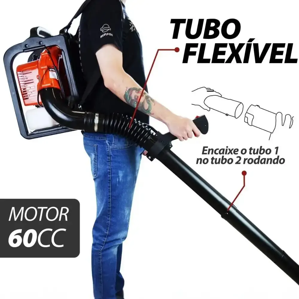 Soprador de folhas costal a gasolina 59,2 CC 3,75 HP SC600TKY Tekna — fotografia 4