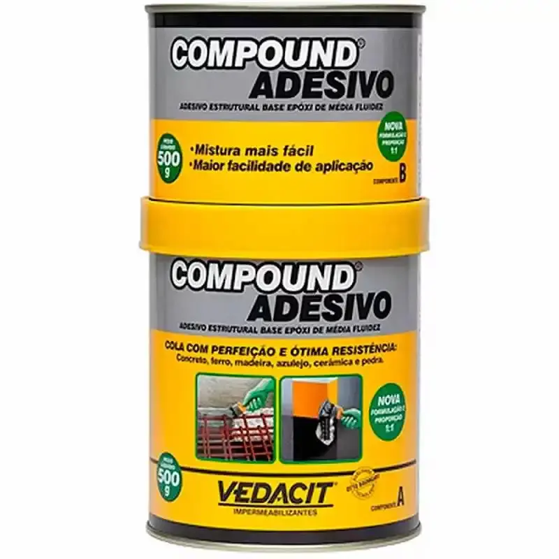 Cola compound adesivo a+b 1 KG otto baumgart — fotografia de referência