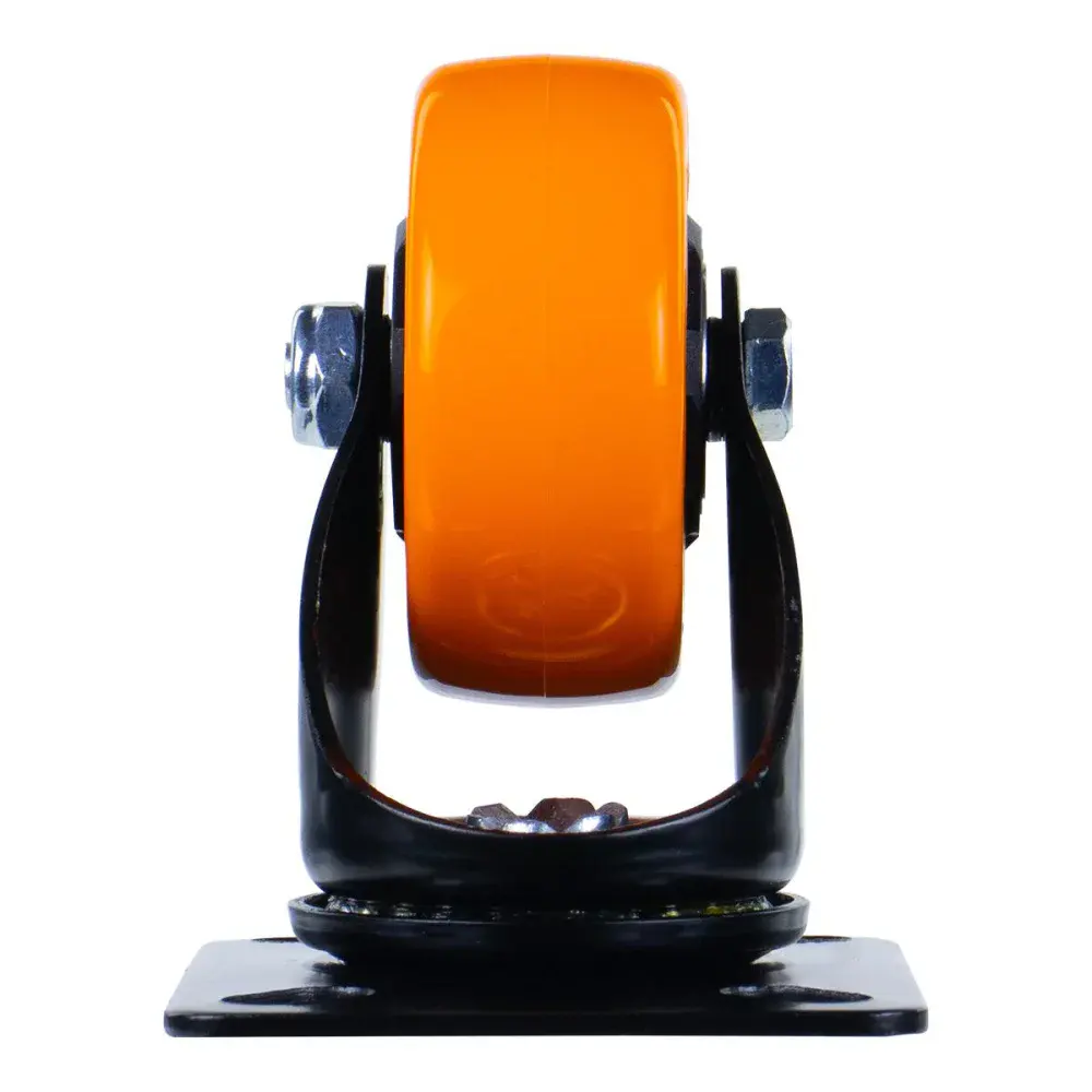 Rodízio giratório poliuretano 125MM laranja Worker — fotografia 5