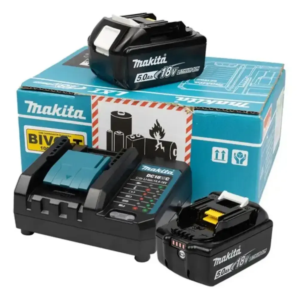 Carregador bivolt DC18WC com 2 baterias 18V 3.0AH BL1830B LXT Makita — fotografia 2