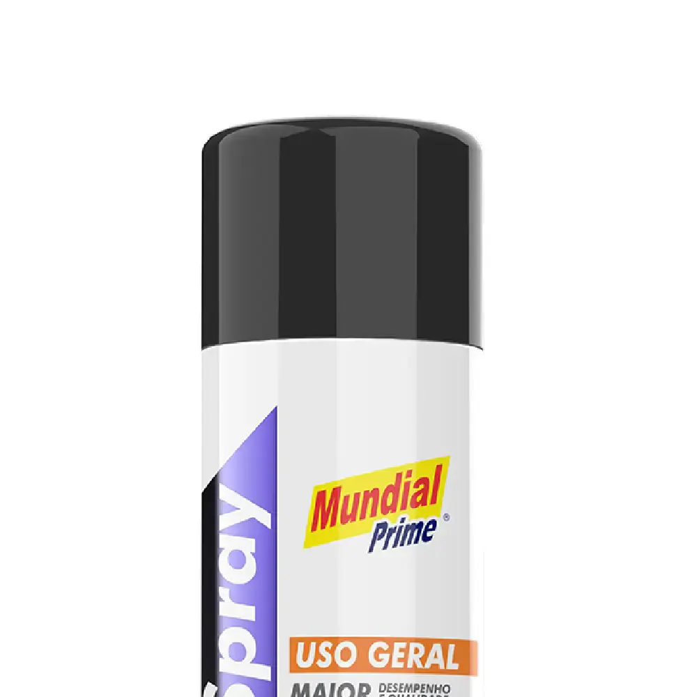 Tinta Spray Semi Brilho Preto 400 ml 02 Uni Mundial Prime — fotografia 2
