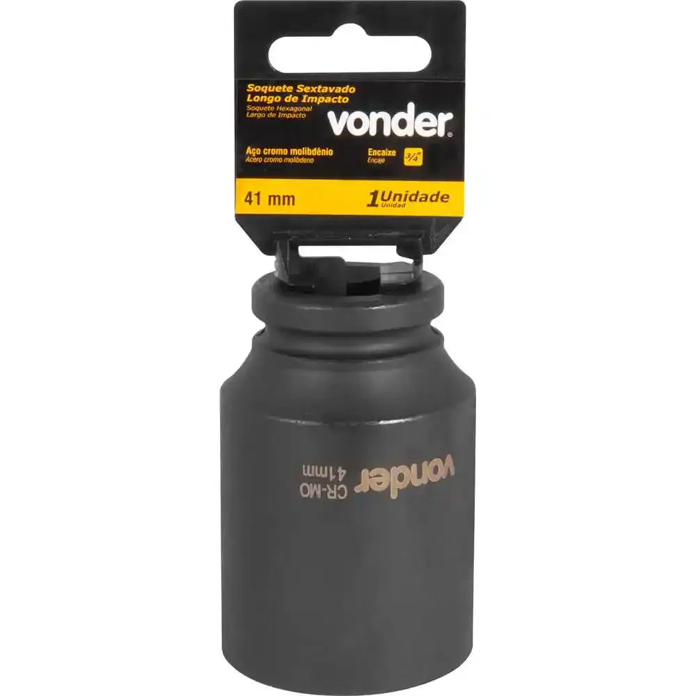 Soquete sextavado longo de impacto 41MM 3/4POL Vonder — fotografia 3