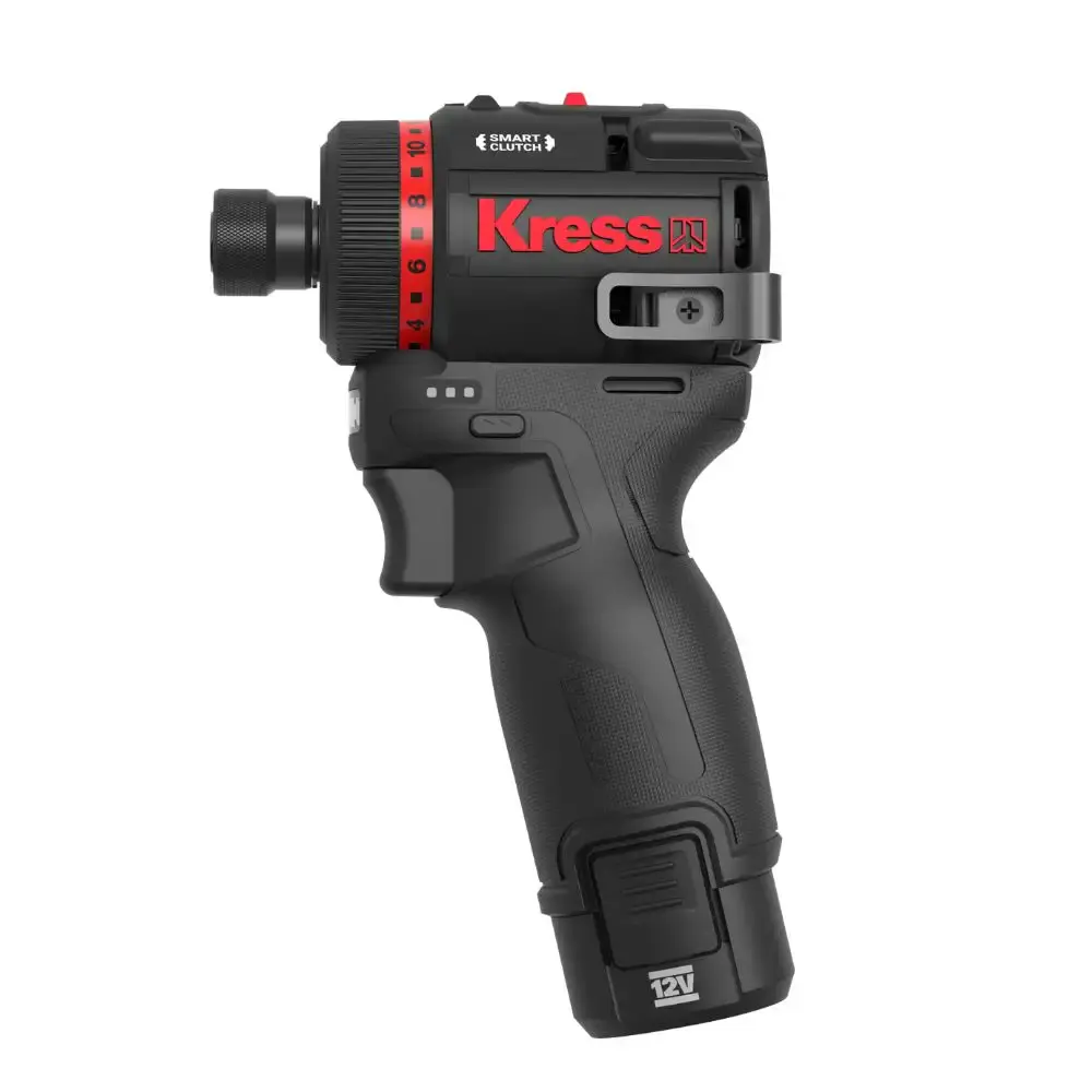 Furadeira parafusadeira brushless 1/4POL 50NM com 2 baterias e carregador Kress — fotografia 2