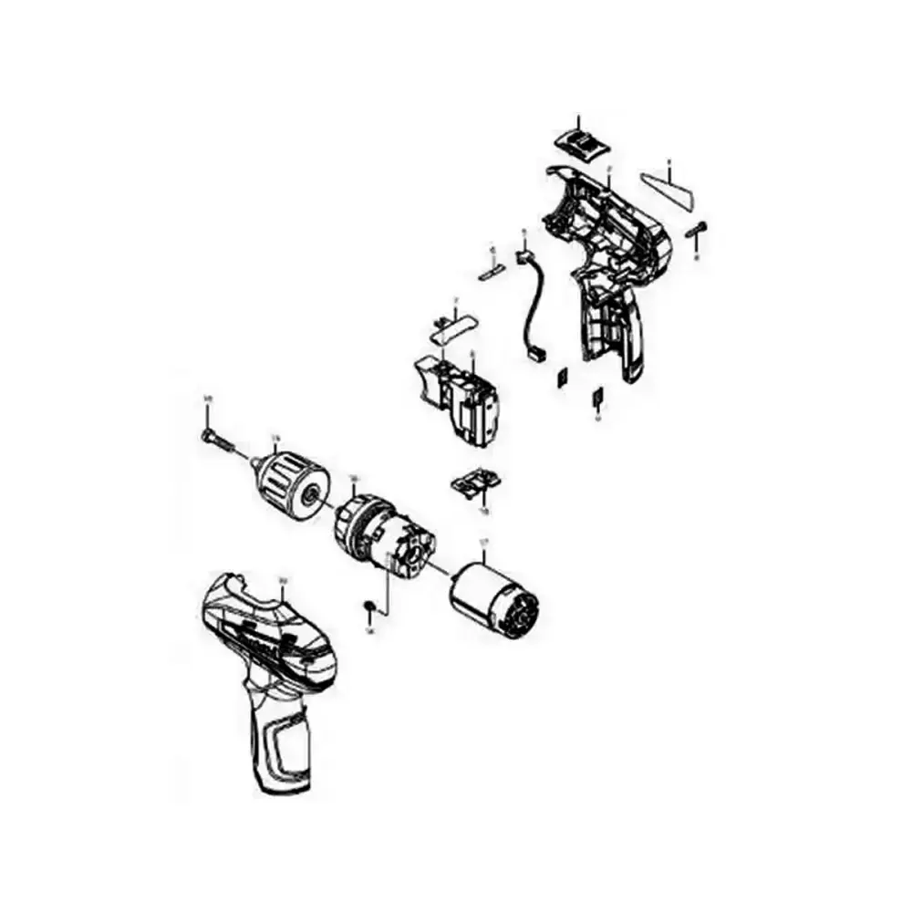 Motor de parafusadeira / furadeira DF330D 10.8 v 629853-4 Makita — fotografia 5