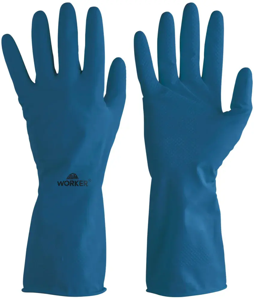 Luva de látex WK46 silver 9 azul Worker