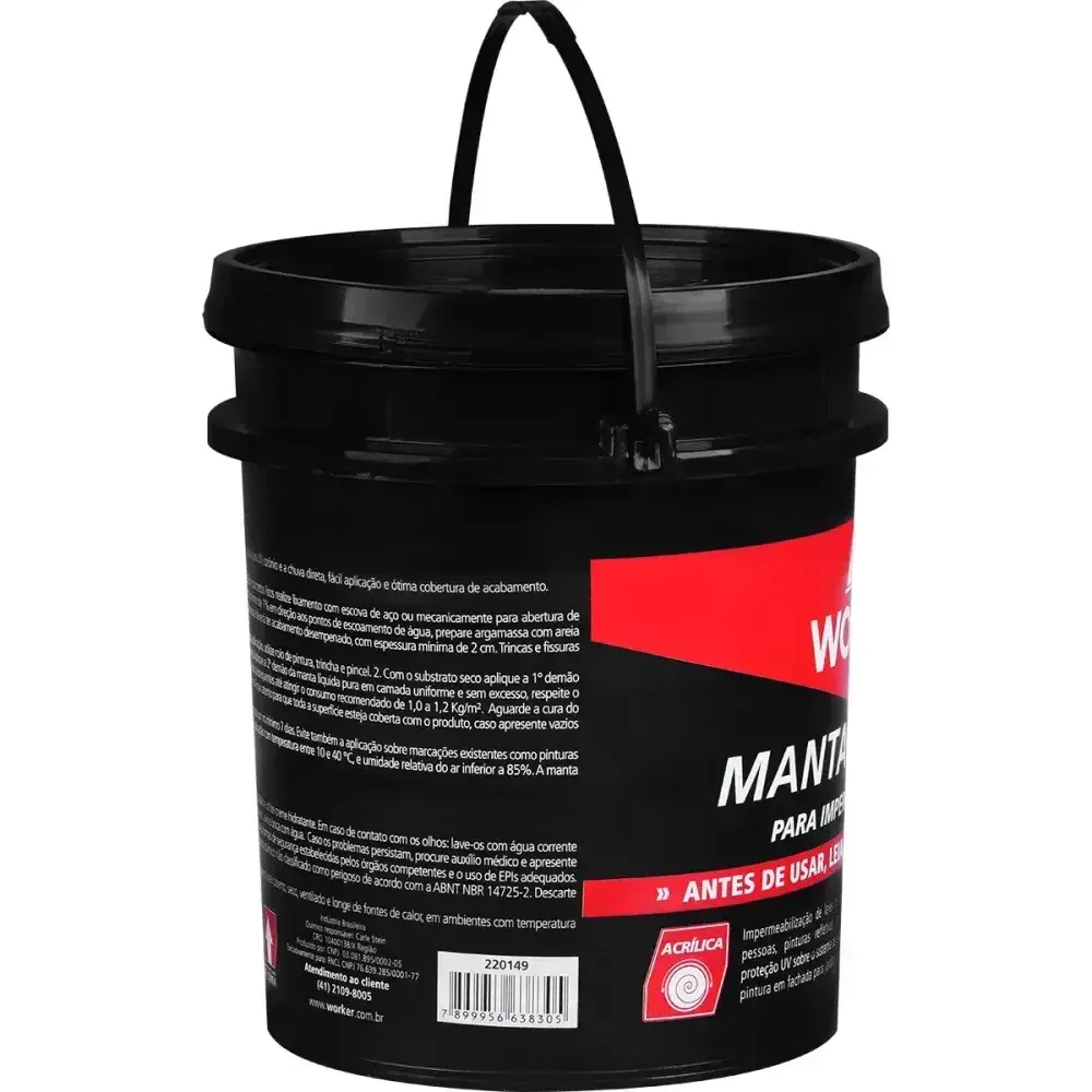 Manta líquida acrílica branca 12L Worker — fotografia 5