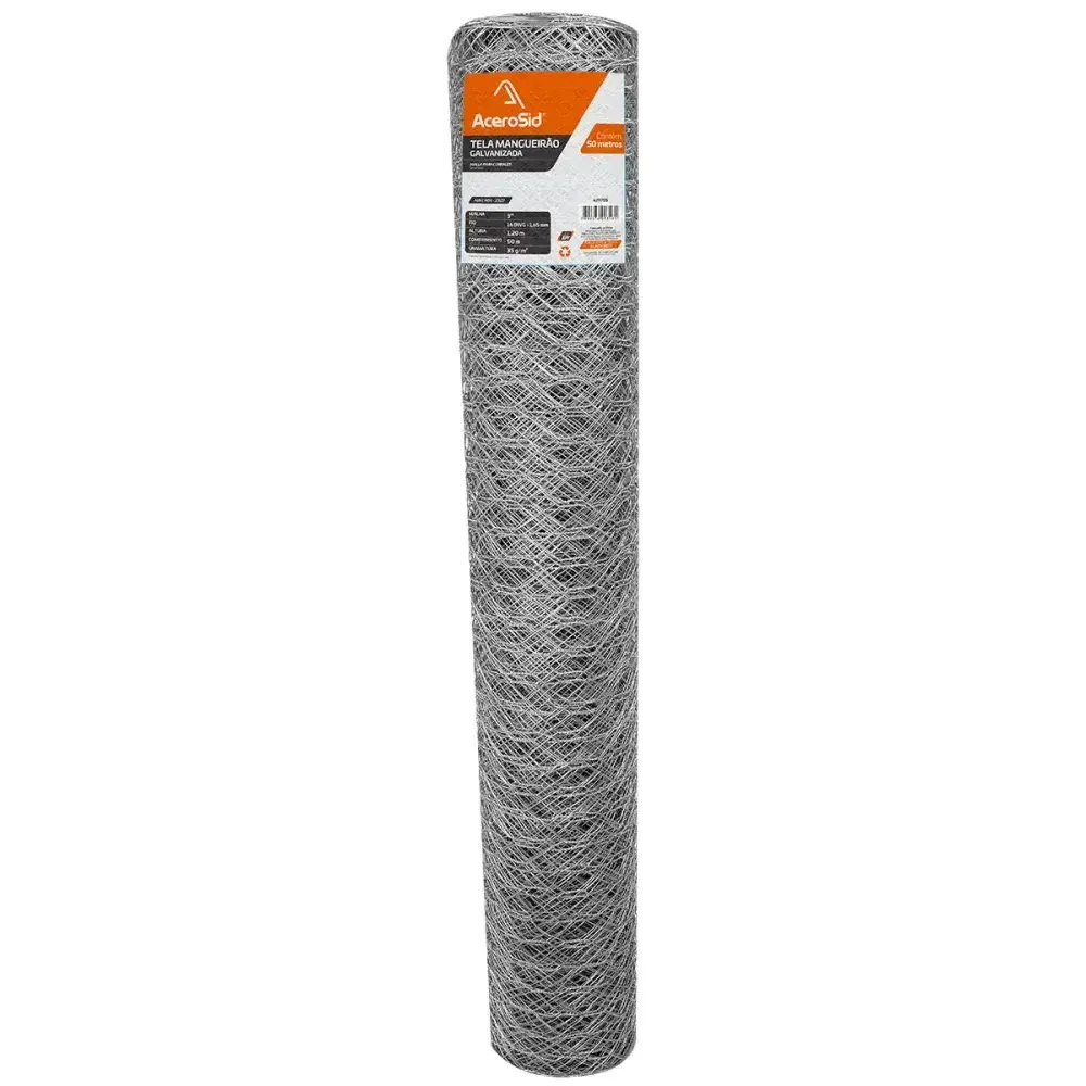 Tela mangueirão galvanizado 3X16 1,20X50M Acerosid — fotografia 5