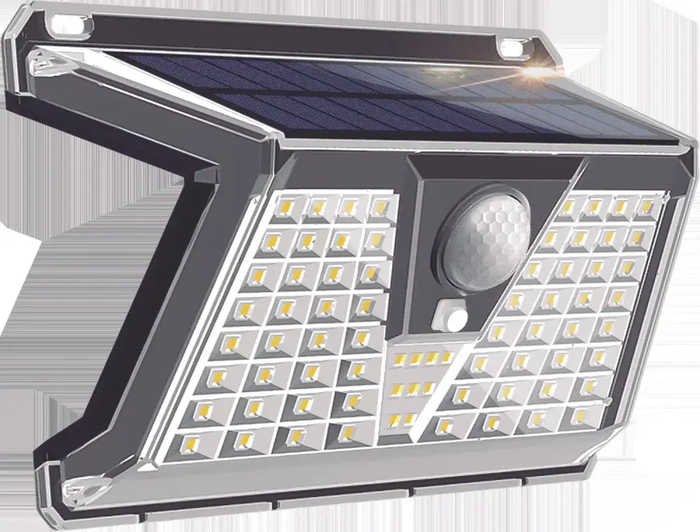 Luminária solar parede 73 leds Liege — fotografia 3