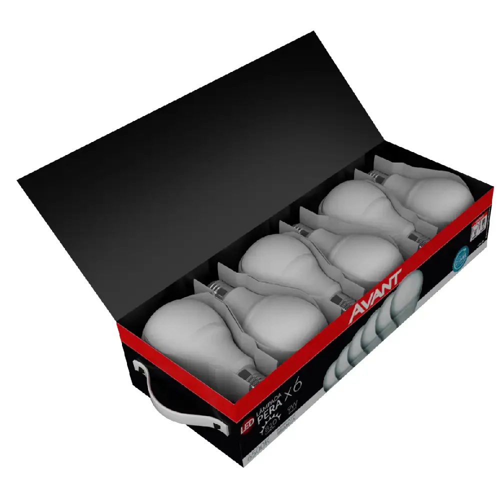 Kit 12 lâmpadas pera led 9W 6500K Avant — fotografia 4