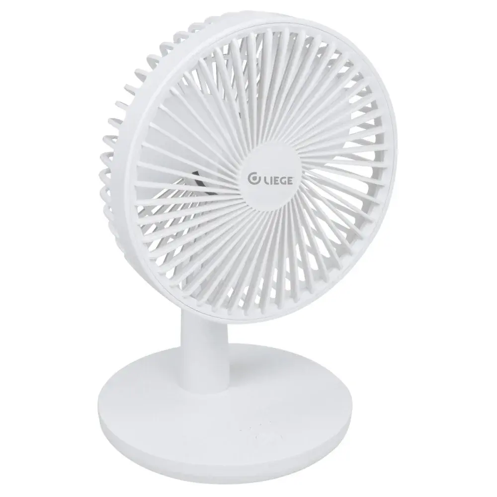Ventilador de mesa portátil branco 5W usb Liege