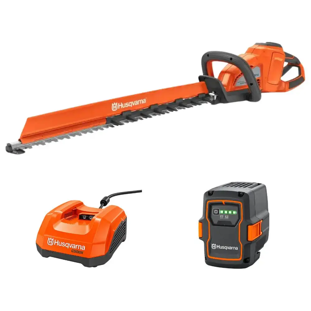 Podador de cerca viva 320IHD60 carregador rápido 40-C500X e bateria B220X 36V 6AH Husqvarna