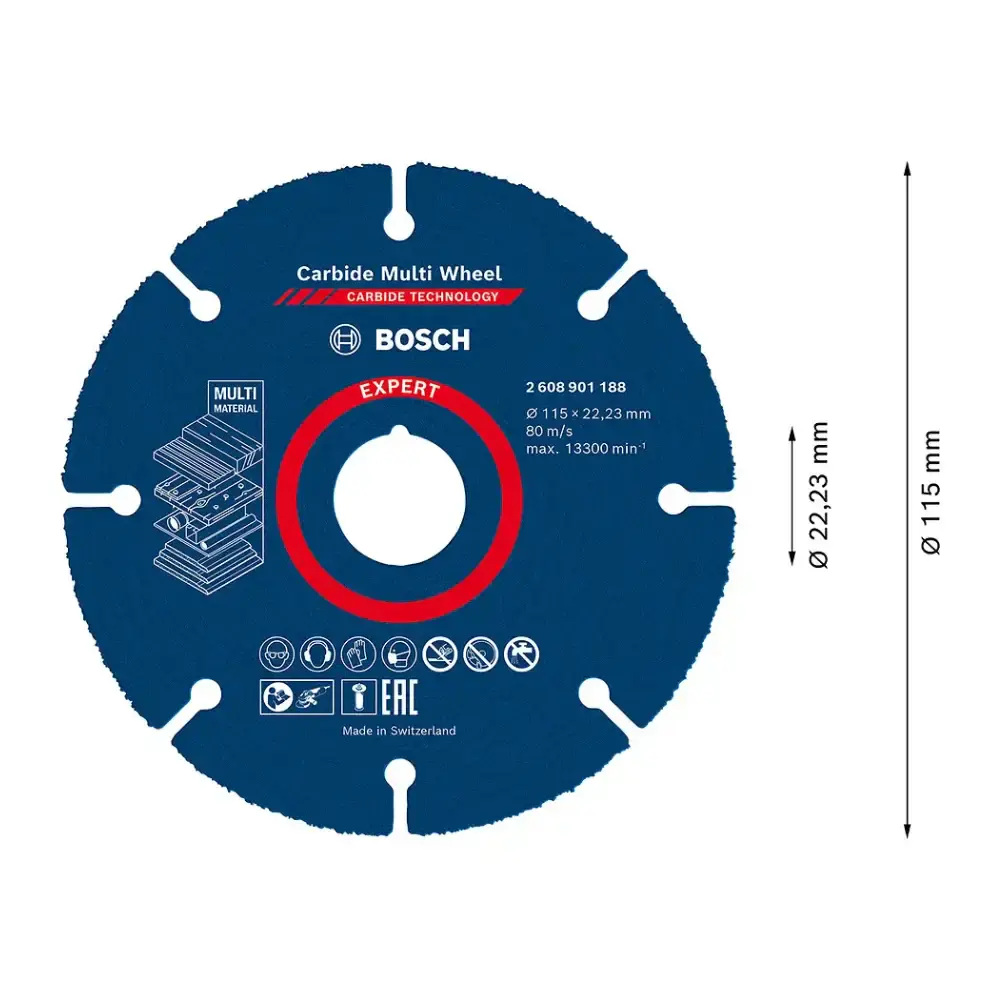 Disco de serra expert carbide multi wheel 110X20MM multi material Bosch — fotografia 3