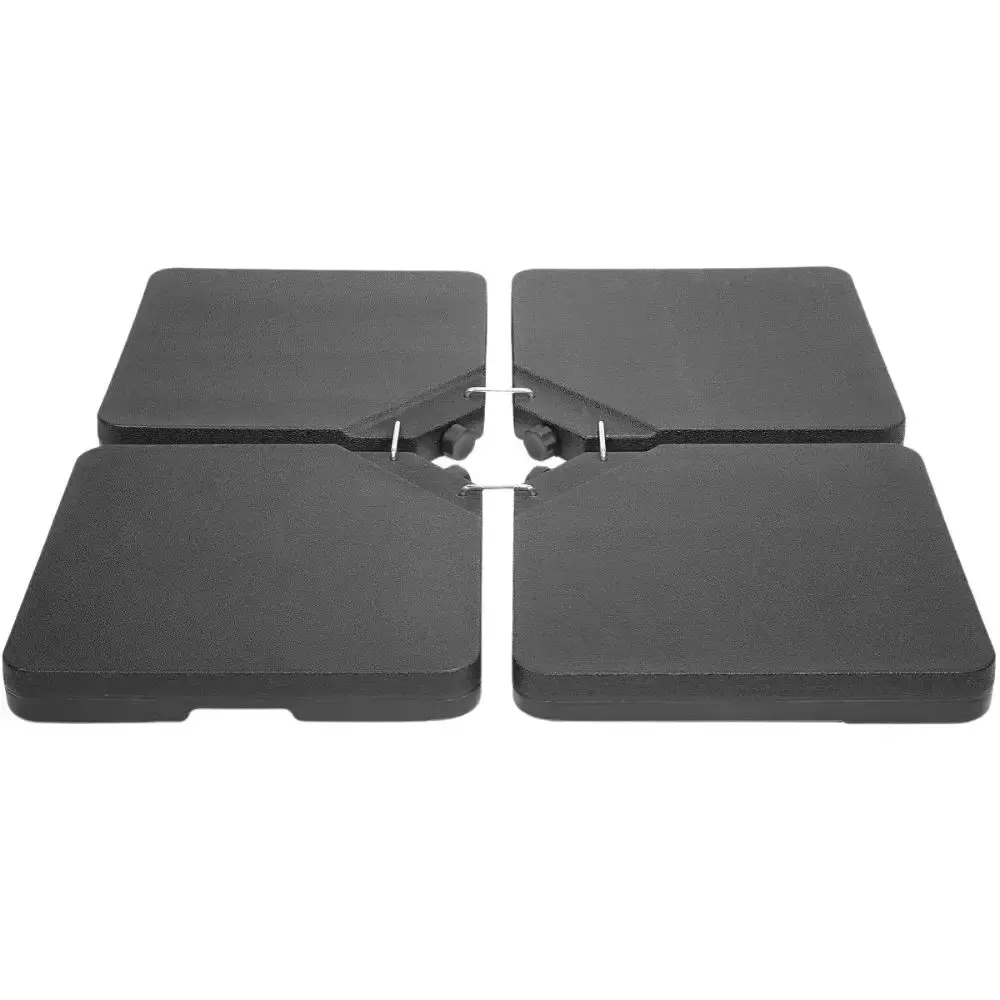 Base para ombrellone 60 litros 80 KG com 4 peças preto casa LYS