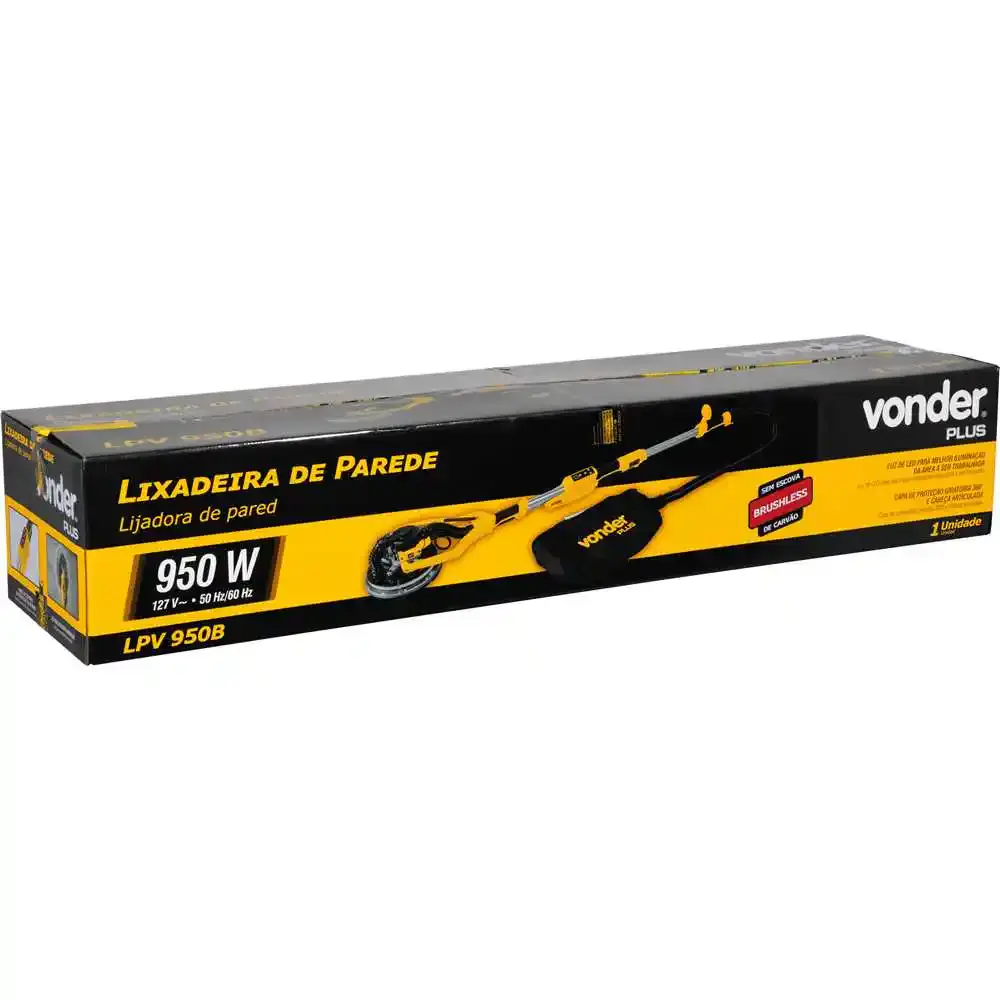 Lixadeira de parede com LED 950W LPV-950B Vonder 220 V — fotografia 2