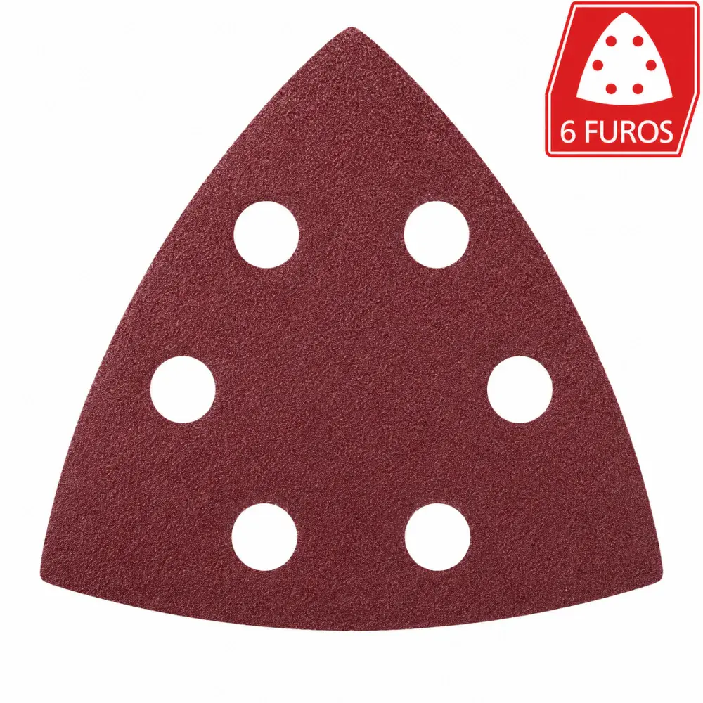 Jogo lixa triangular 93MM 5 granulações 10 peças Worker — fotografia de referência