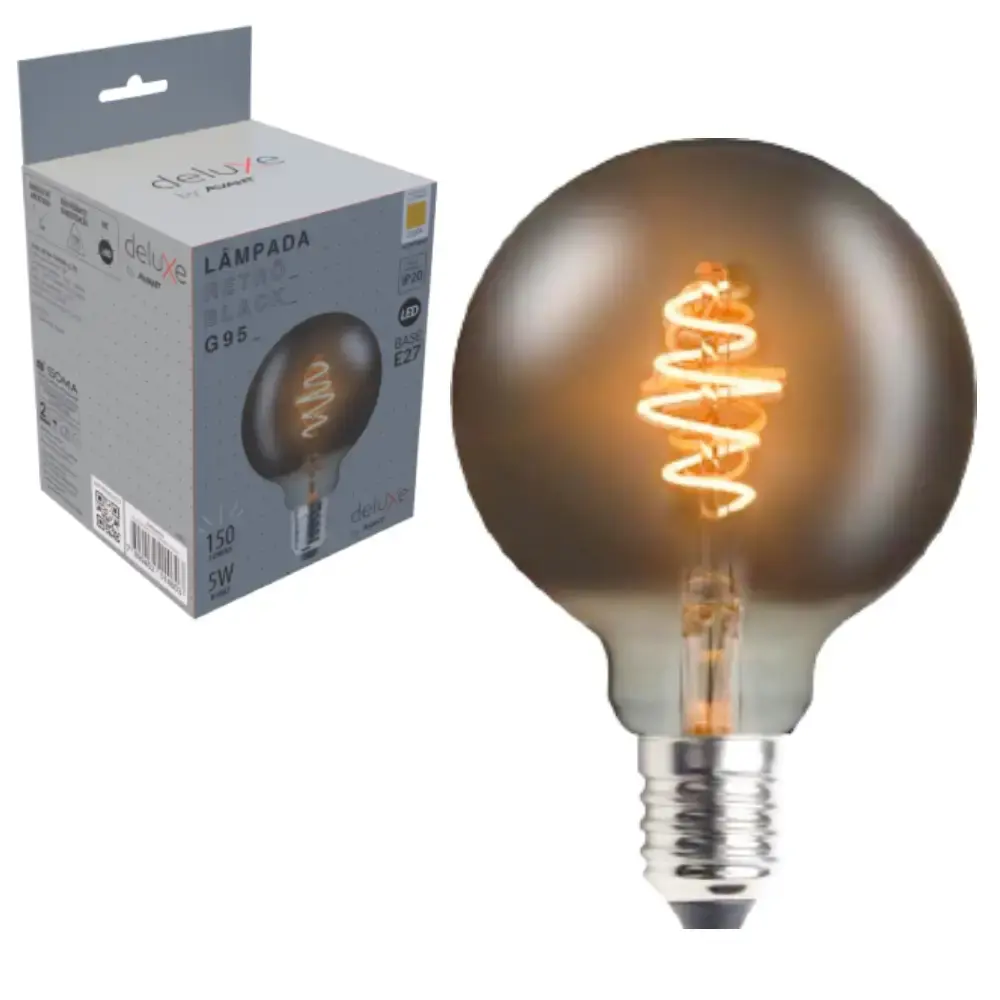 Lâmpada led retrô 5W 2200K luz amarela G95 bivolt Avant