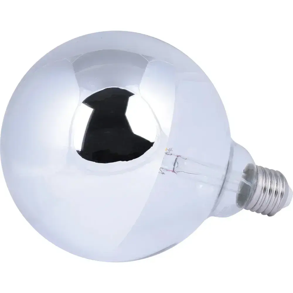 Lâmpada led filamento espelhado globo G125 bivolt Liege — fotografia 7