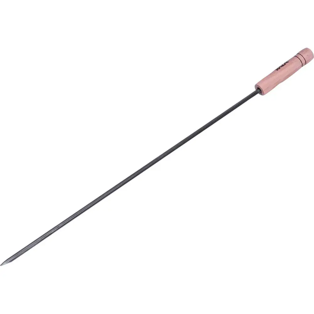 Espeto simples em aço inox com cabo de madeira 75CM Kala — fotografia 2