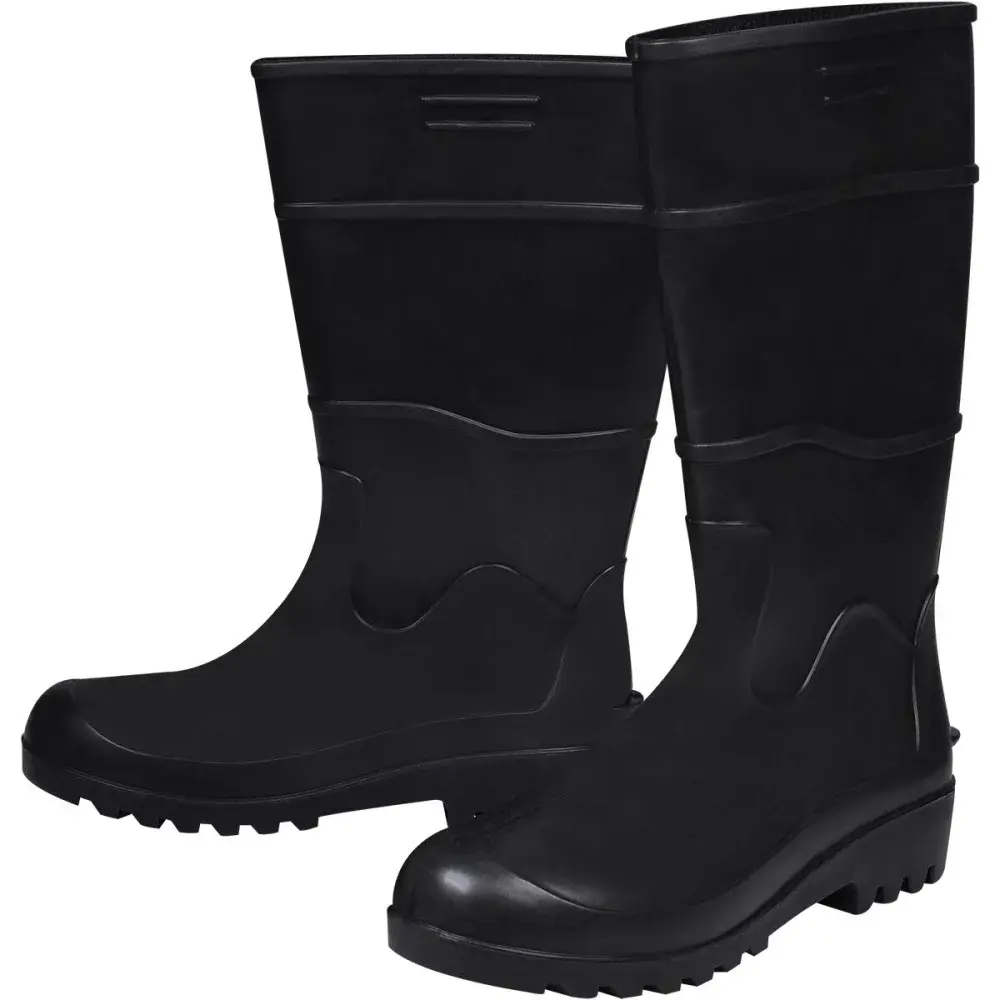 Bota pvc preta cano longo com forro N°35 Worker