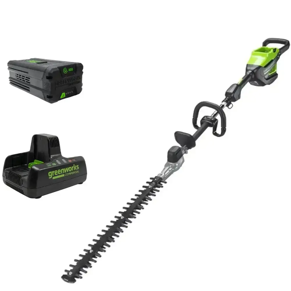 Aparador de cerca viva 82V + bateria 4,0AH + carregador bivolt Greenworks