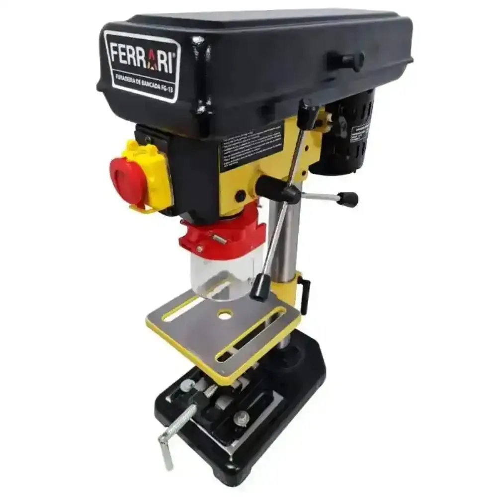 Furadeira bancada mandril 1/2 POL motor 350W com morsa FG13CM Ferrari 110 V — fotografia 10
