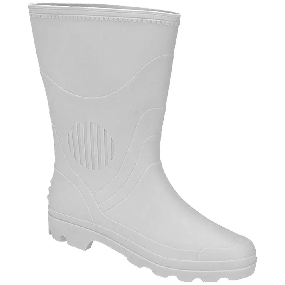Bota pvc branca nr 36 cano médio sem forro Grendene