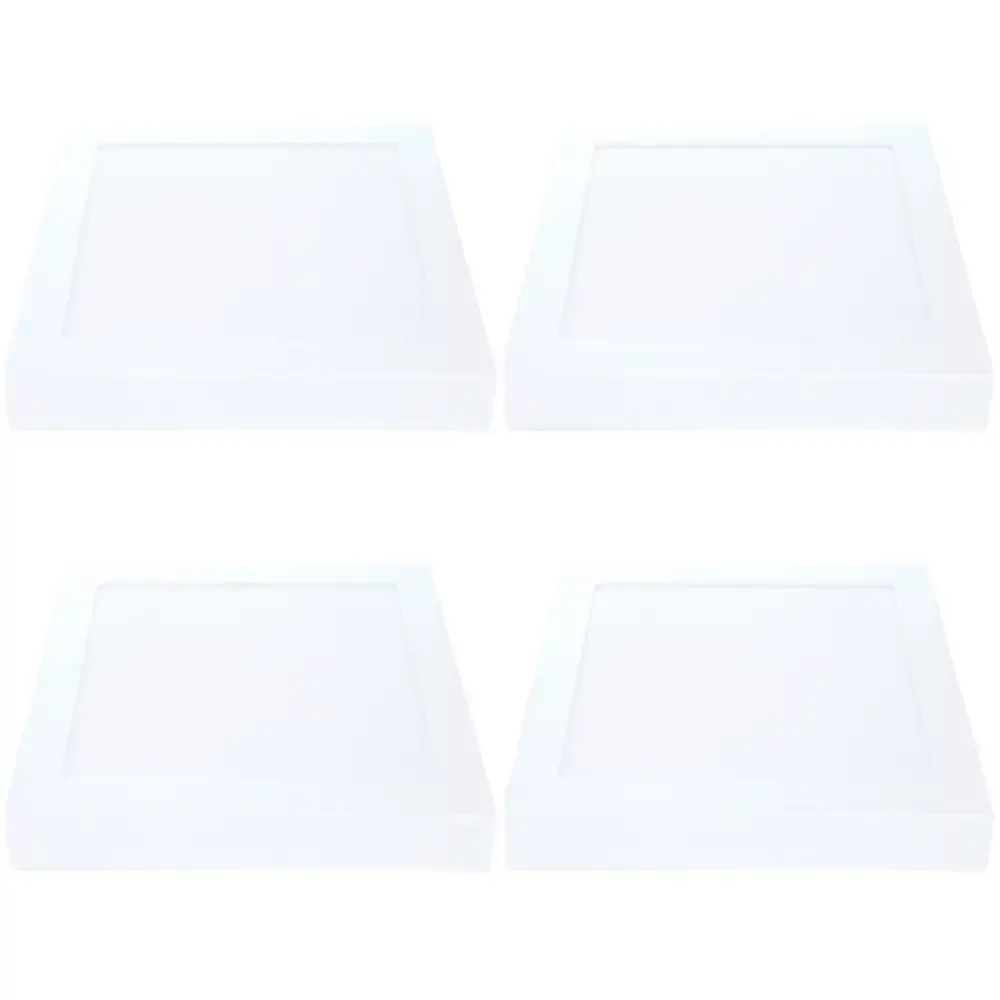Kit 4 plafon led 6500K quadrado 18W painel sobrepor slim Avant