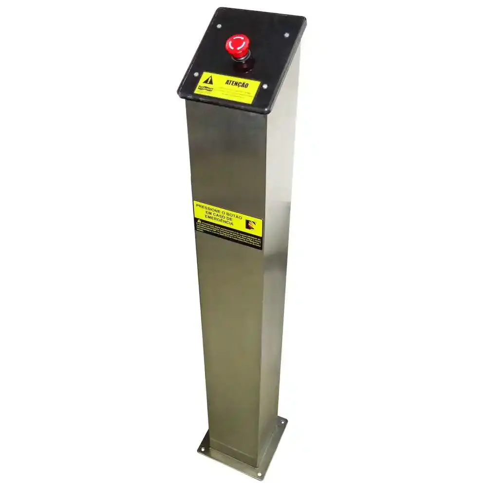 Torre em aço inox com botão de emergência 018249 Sodramar