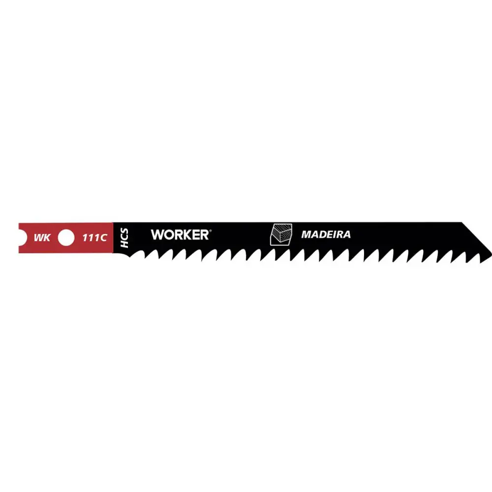 Lâmina serra tico-tico madeira 10 dentes 100MM 5 peç Worker — fotografia de referência