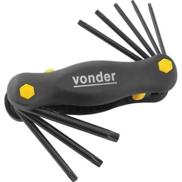 Jogo de chaves torx C/8 pcs - T9/T40 - Vonder — fotografia de referência