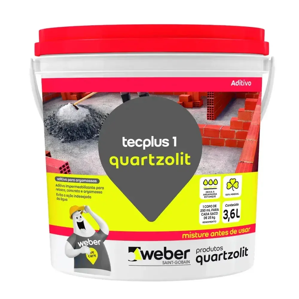 Tecplus 1 impermeabilizante 3,6L leitosa Quartzolit
