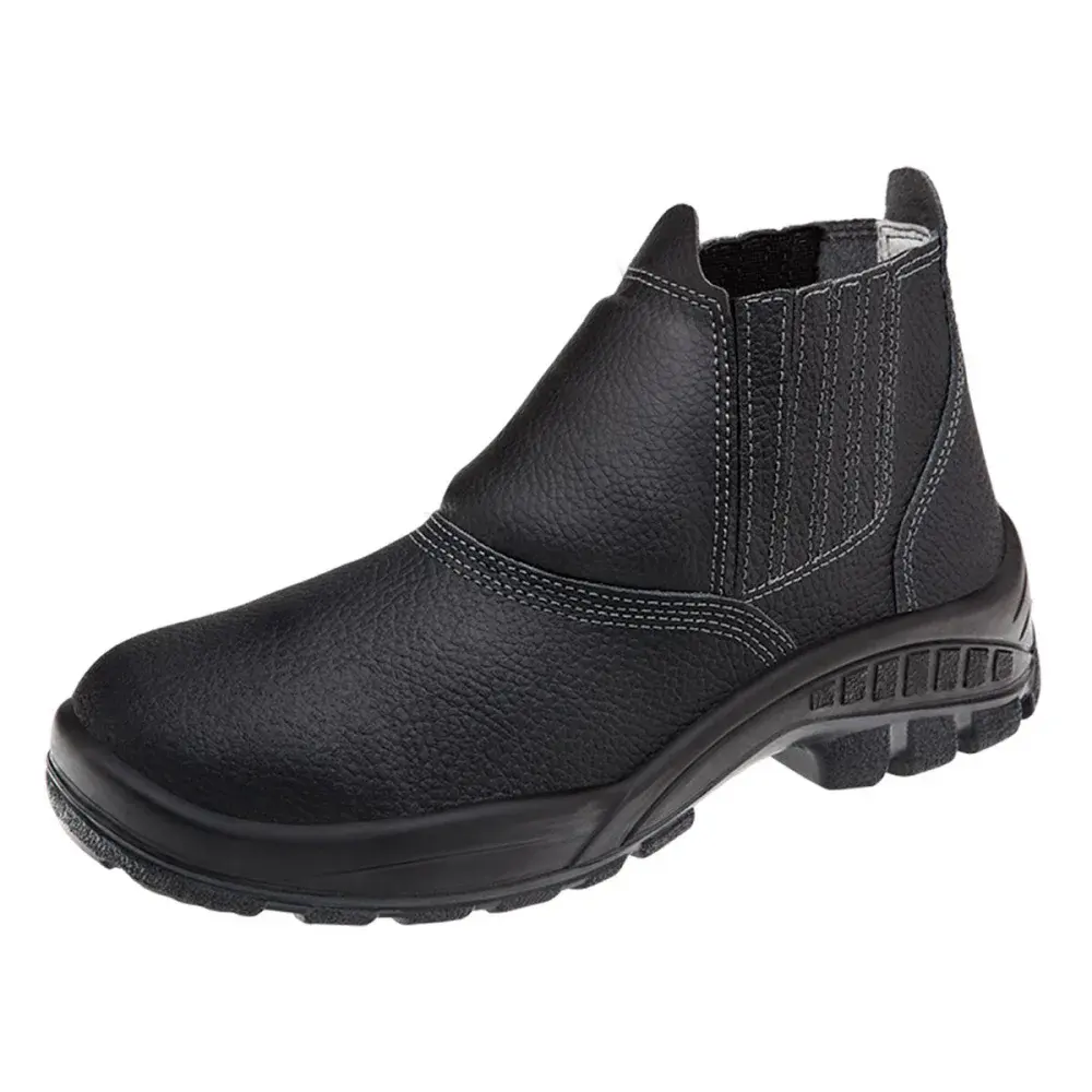 Botina couro N38 bi elastico biq aco Marluvas