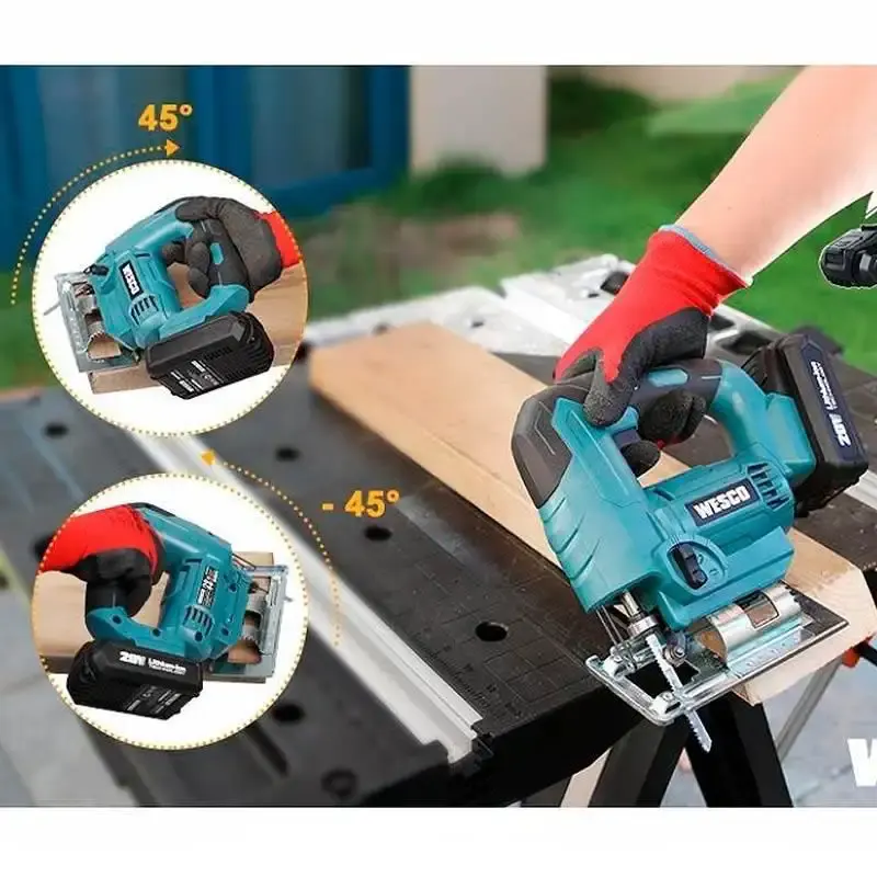 Serra tico tico à bateria 18V sem carregador e bateria WS2305.9 Wesco — fotografia 6