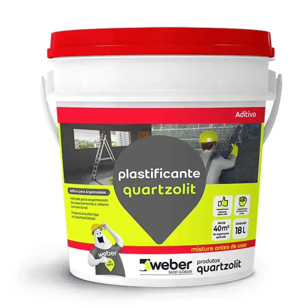 Aditivo plastificante 18KG marrom claro Quartzolit