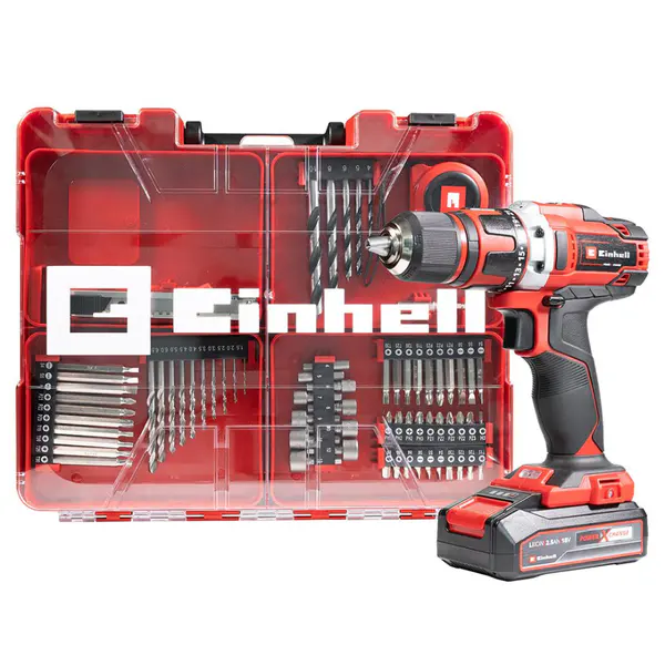 Parafusadeira 18V + maleta com 69 acessórios - Einhell
