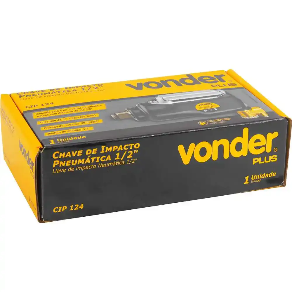 Chave de Impacto Pneumática 1/2 POL 12,7 mm CIP 124 VONDER — fotografia 4
